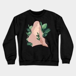 Plant lady abstract illustration 2 Crewneck Sweatshirt